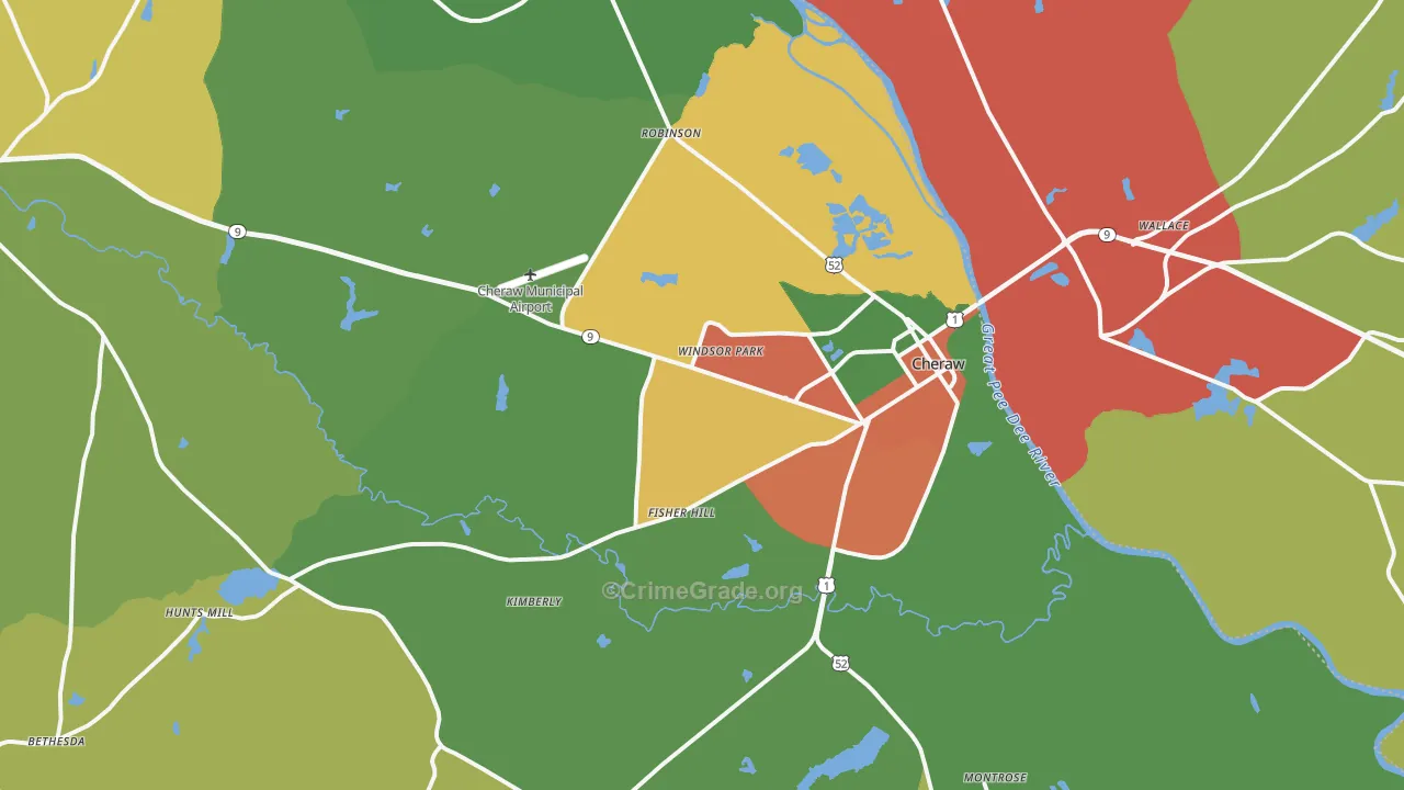29520, SC Map of Drug-Related Crime Rates