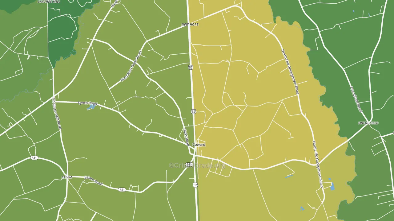29530, SC Map of Drug-Related Crime Rates