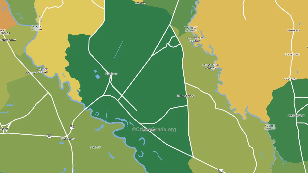 29546, SC Map of Drug-Related Crime Rates