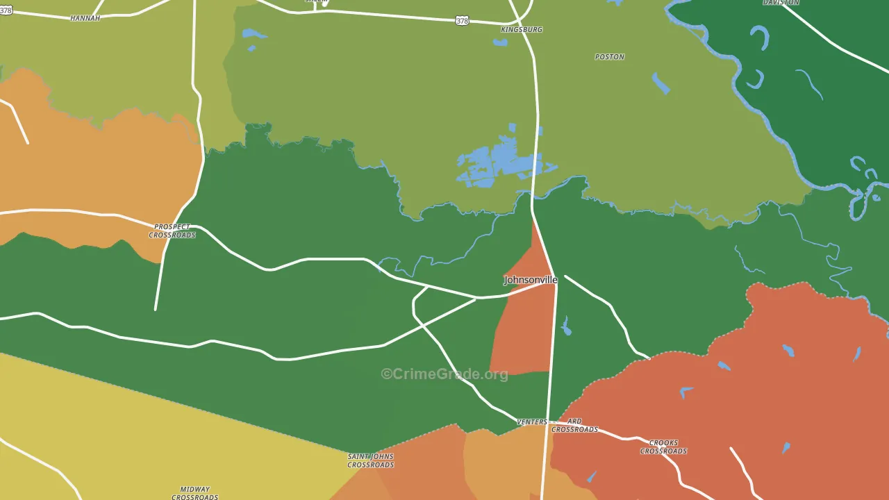 29555, SC Map of Drug-Related Crime Rates