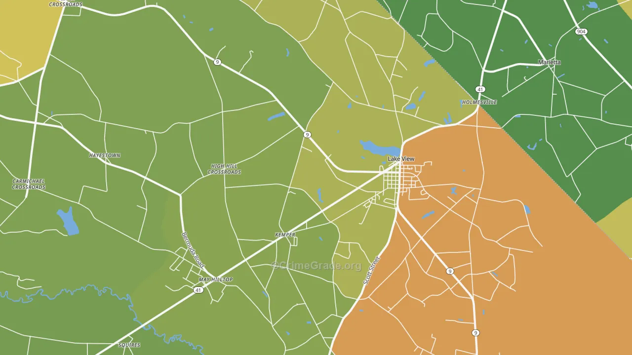 29563, SC Map of Drug-Related Crime Rates
