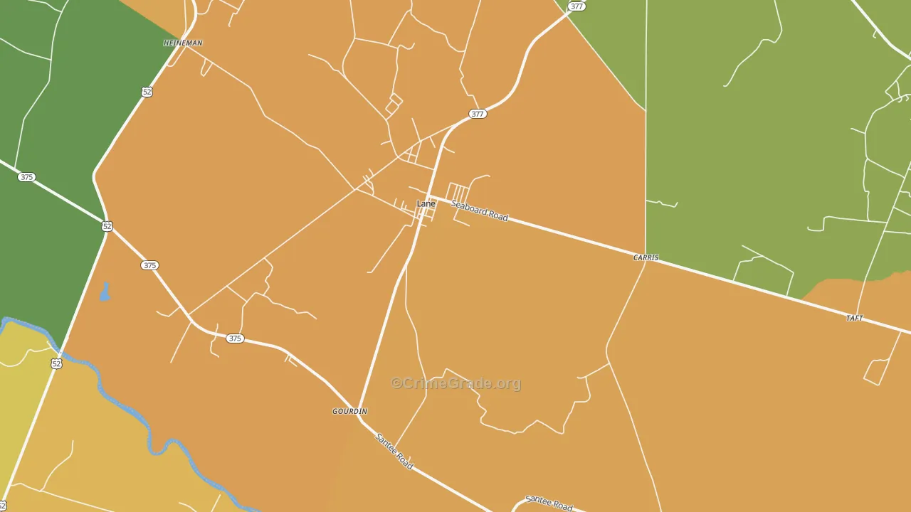 29564, SC Map of Drug-Related Crime Rates