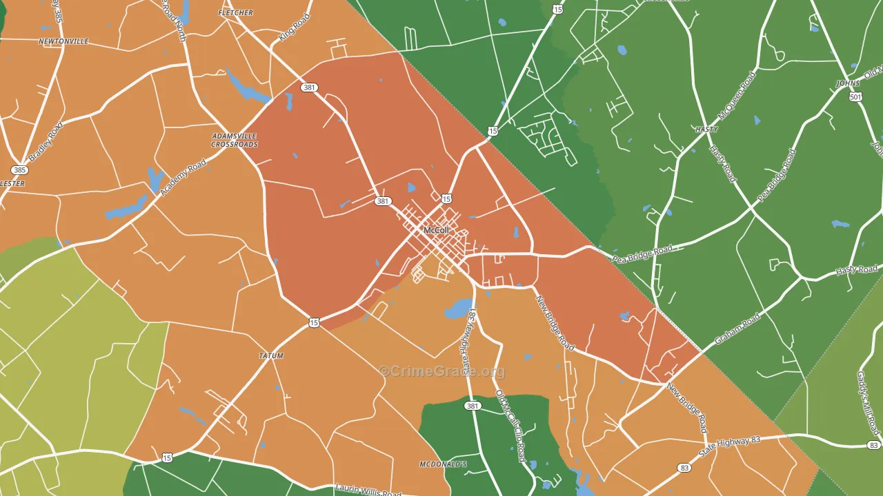 29570, SC Map of Drug-Related Crime Rates