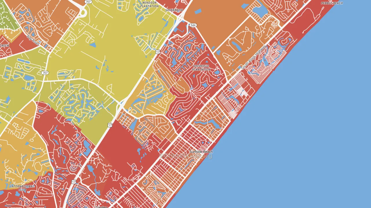29575, SC Map of Drug-Related Crime Rates