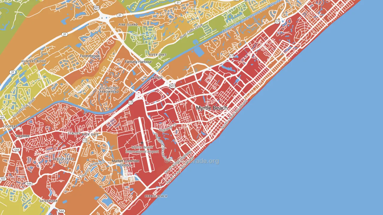 29577, SC Map of Drug-Related Crime Rates