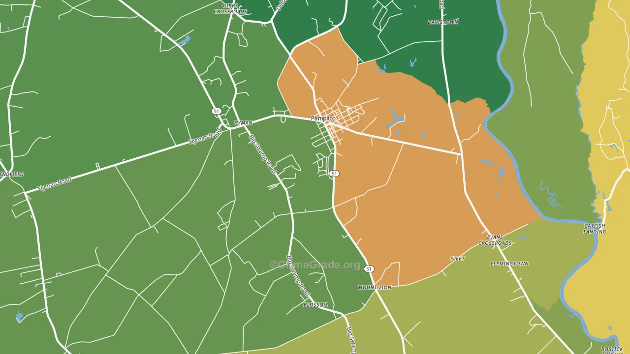 29583, SC Map of Drug-Related Crime Rates