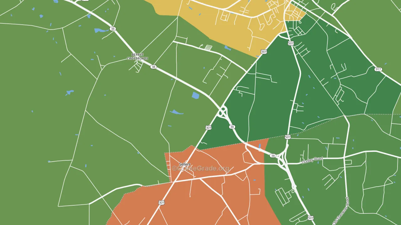 29592, SC Map of Drug-Related Crime Rates