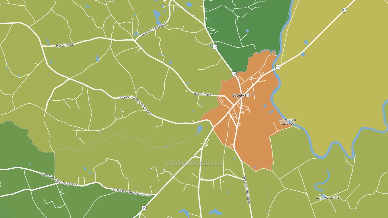 29593, SC Map of Drug-Related Crime Rates