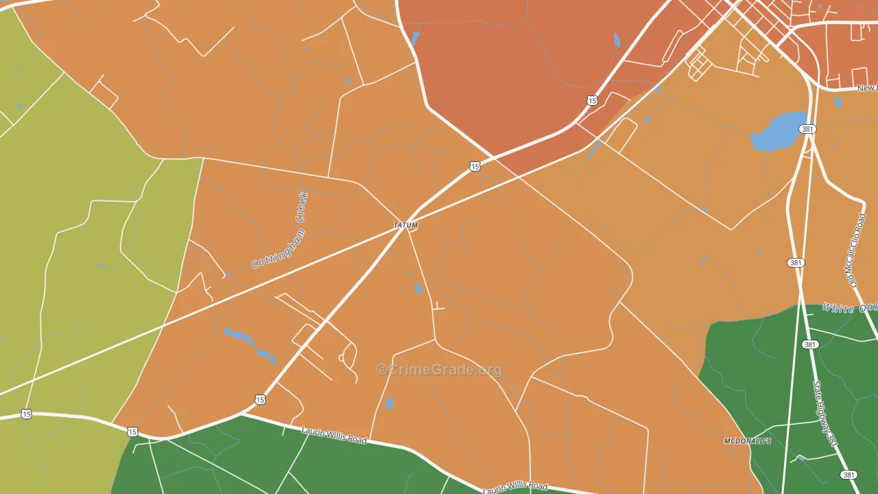29594, SC Map of Drug-Related Crime Rates