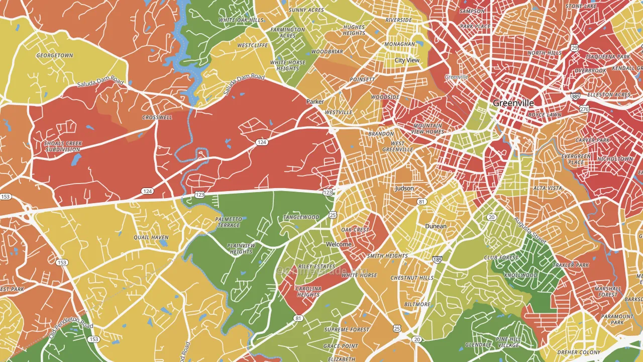 29611, SC Map of Drug-Related Crime Rates