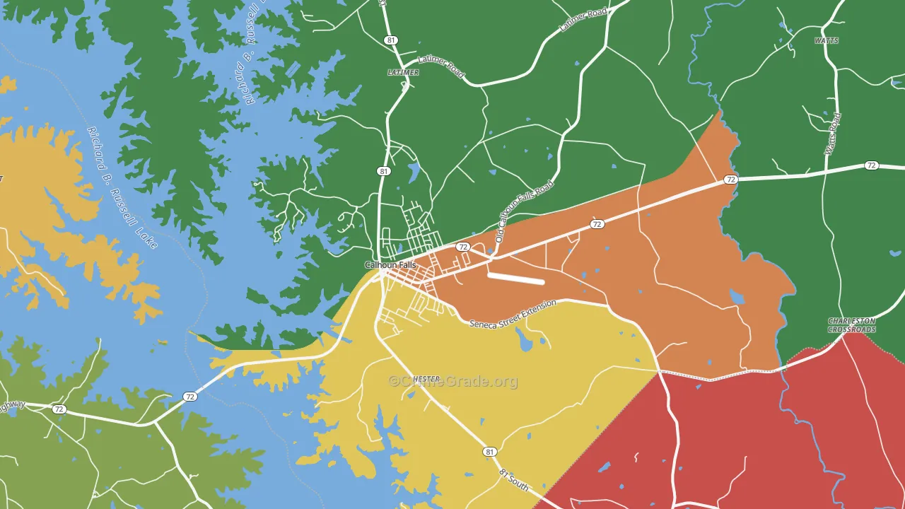 29628, SC Map of Drug-Related Crime Rates