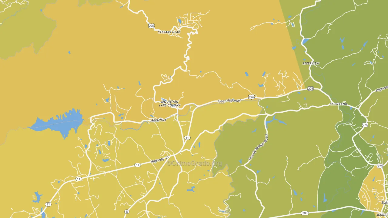 29635, SC Map of Drug-Related Crime Rates