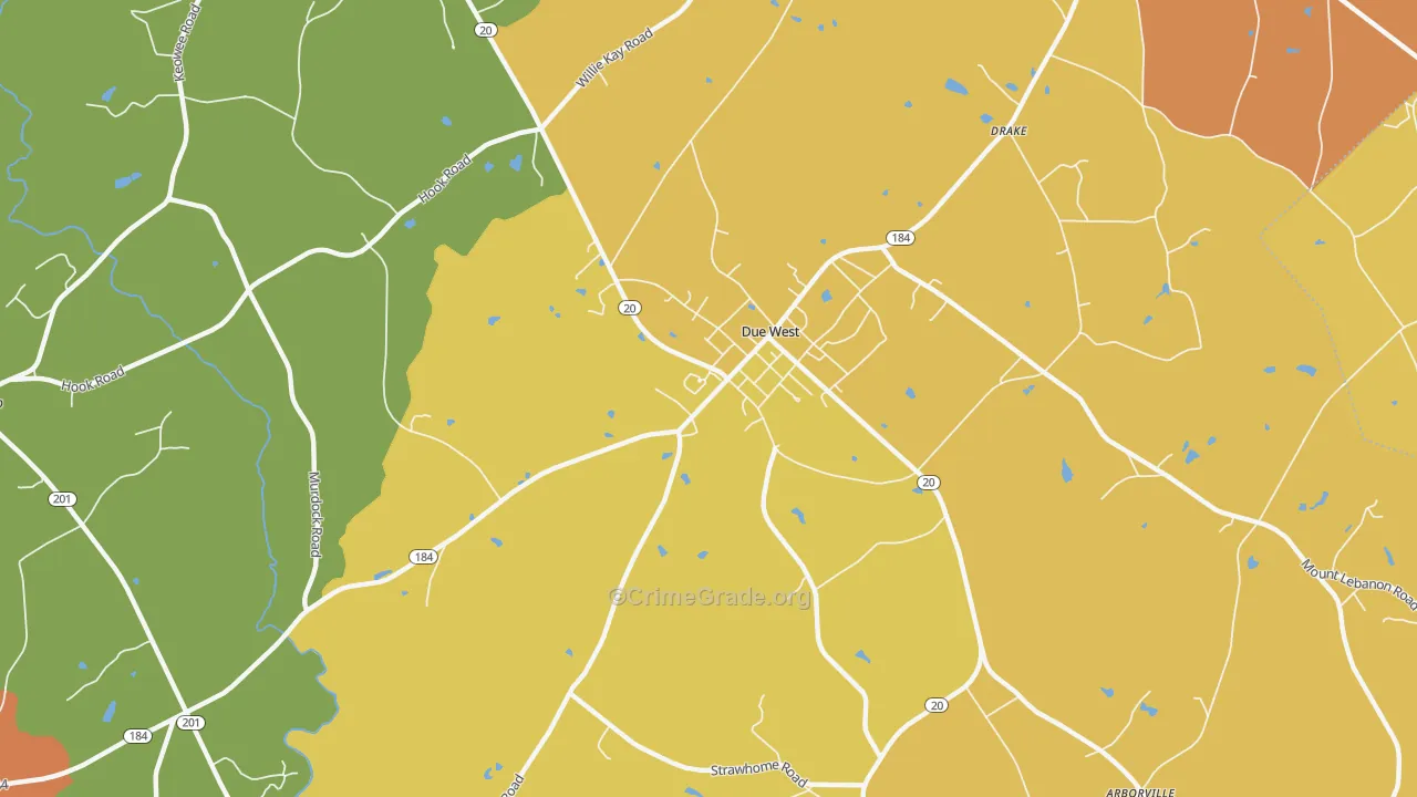 29639, SC Map of Drug-Related Crime Rates