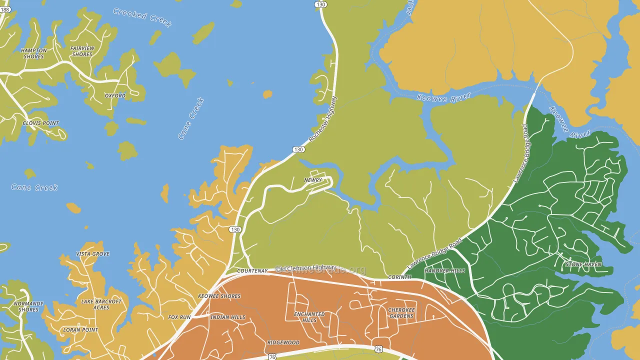 29665, SC Map of Drug-Related Crime Rates