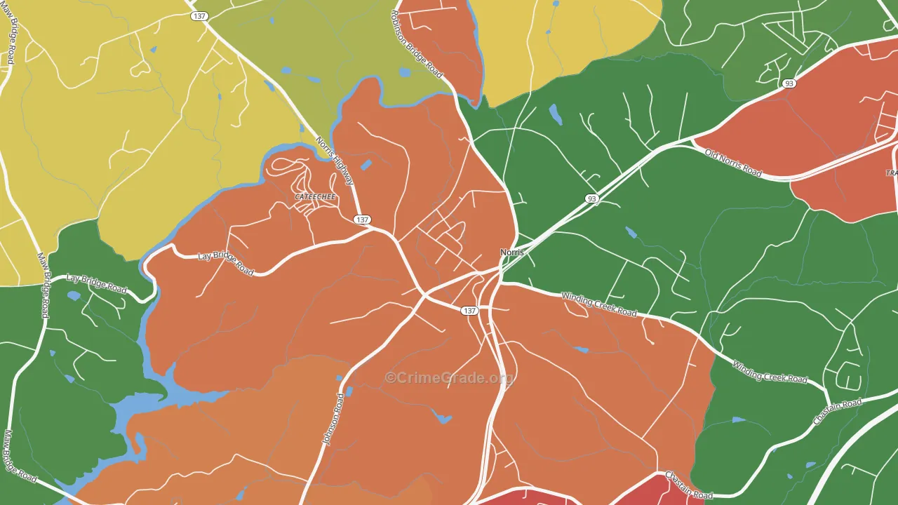 29667, SC Map of Drug-Related Crime Rates