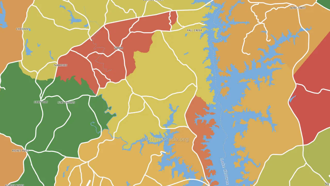 29676, SC Map of Drug-Related Crime Rates