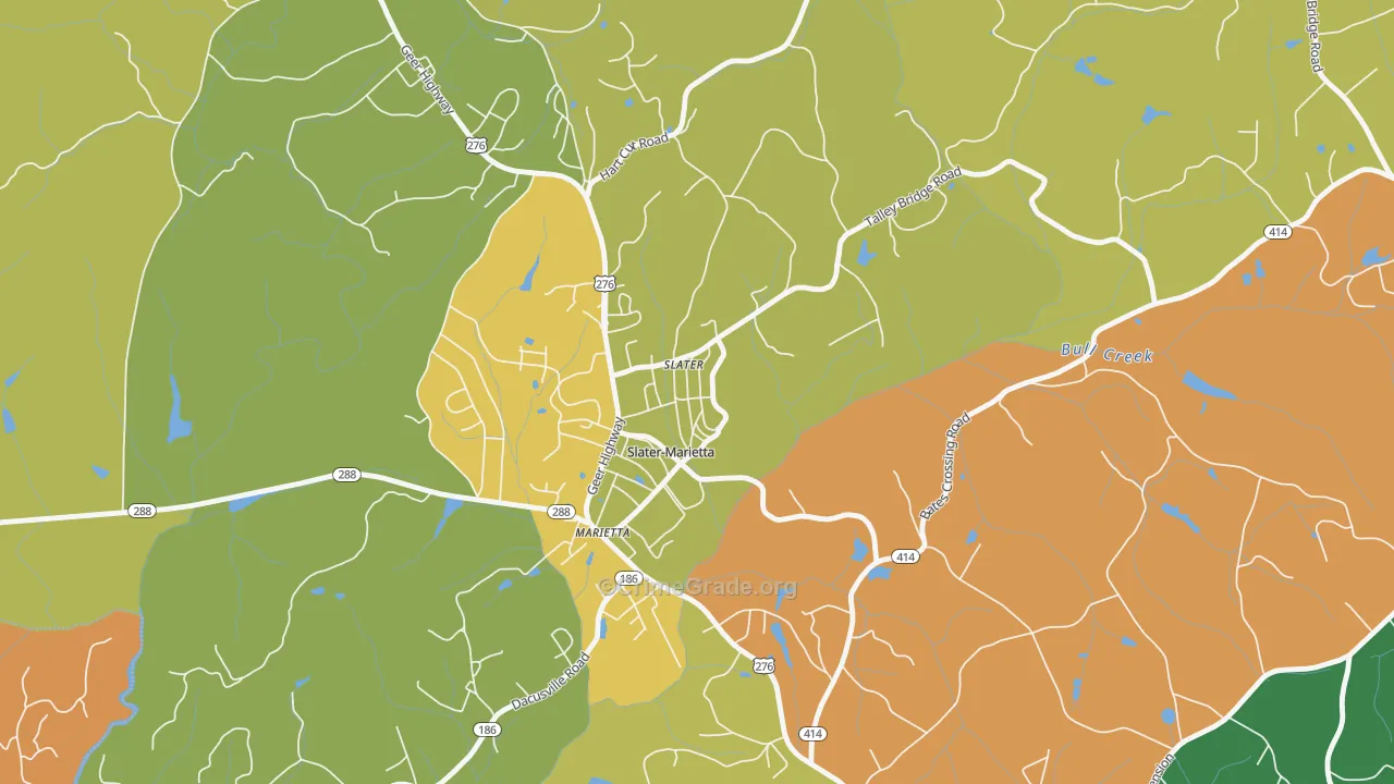 29683, SC Map of Drug-Related Crime Rates