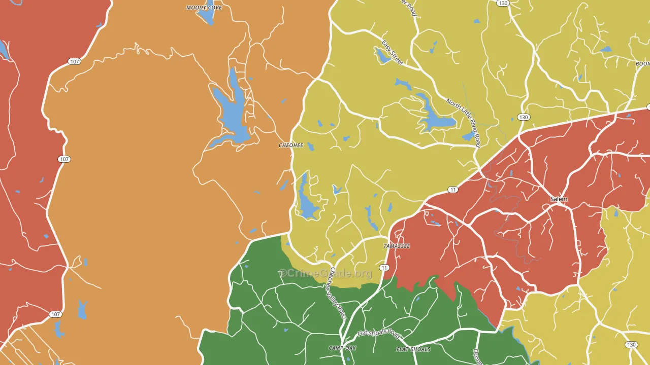 29686, SC Map of Drug-Related Crime Rates