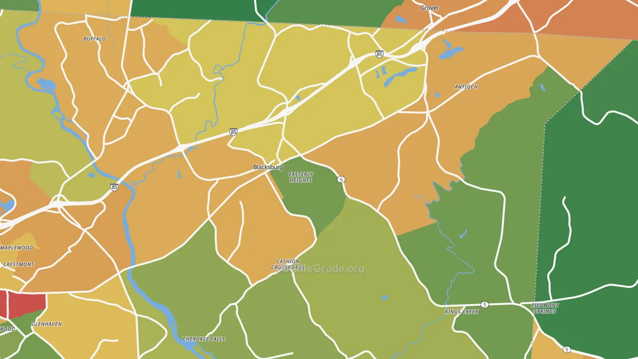 29702, SC Map of Drug-Related Crime Rates
