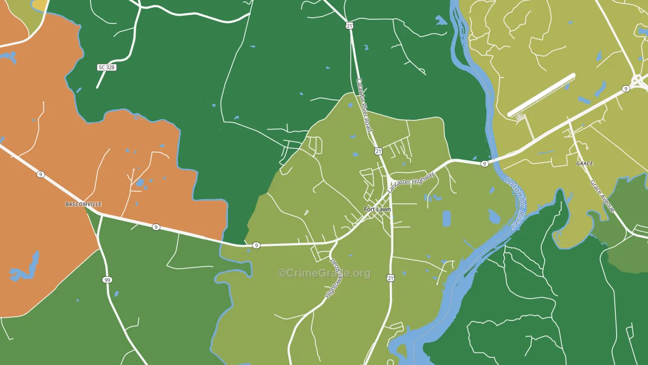 29714, SC Map of Drug-Related Crime Rates