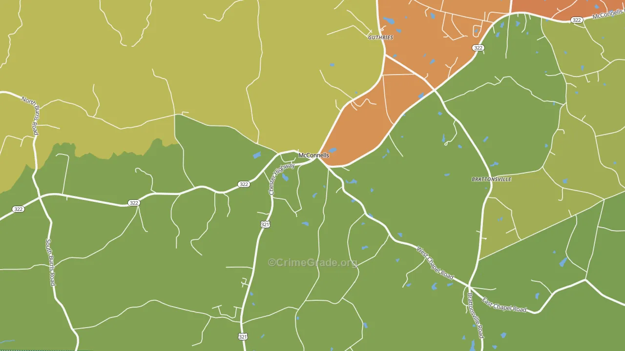 29726, SC Map of Drug-Related Crime Rates