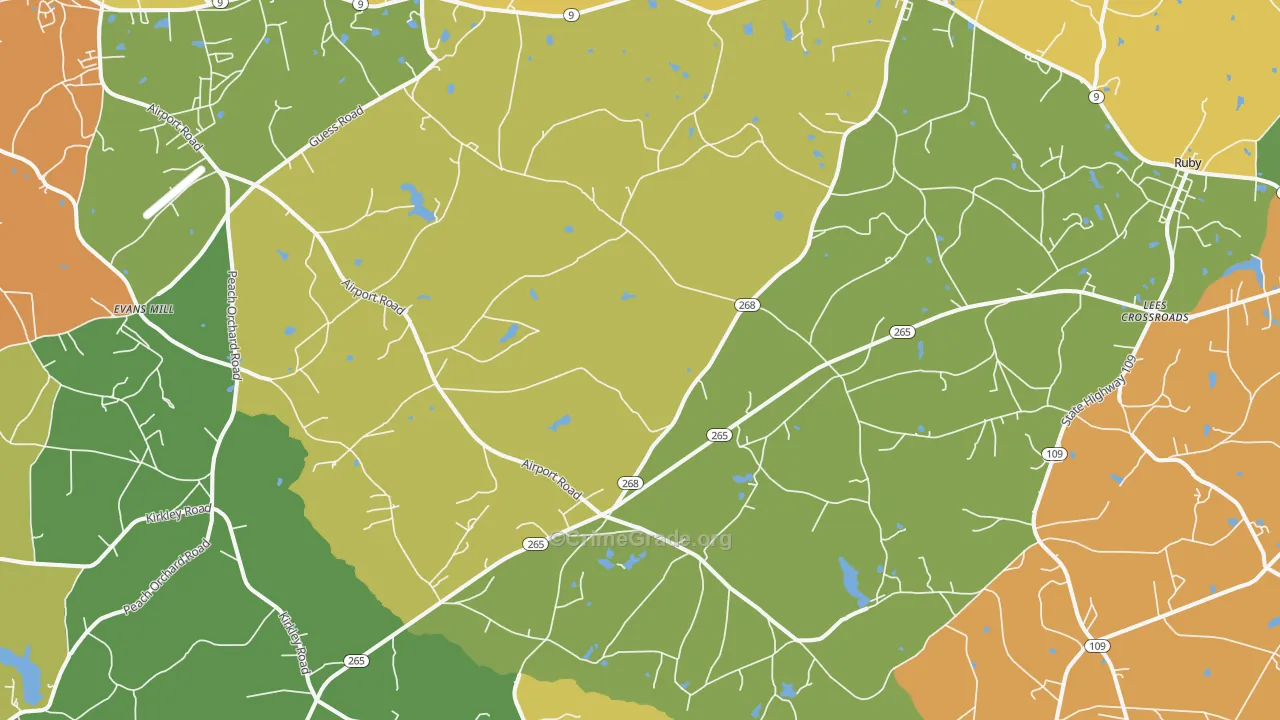 29727, SC Map of Drug-Related Crime Rates