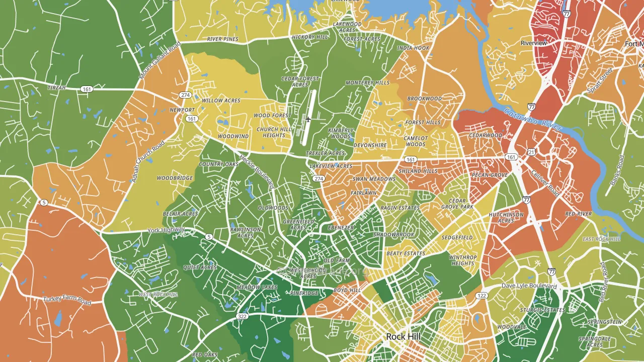 29732, SC Map of Drug-Related Crime Rates