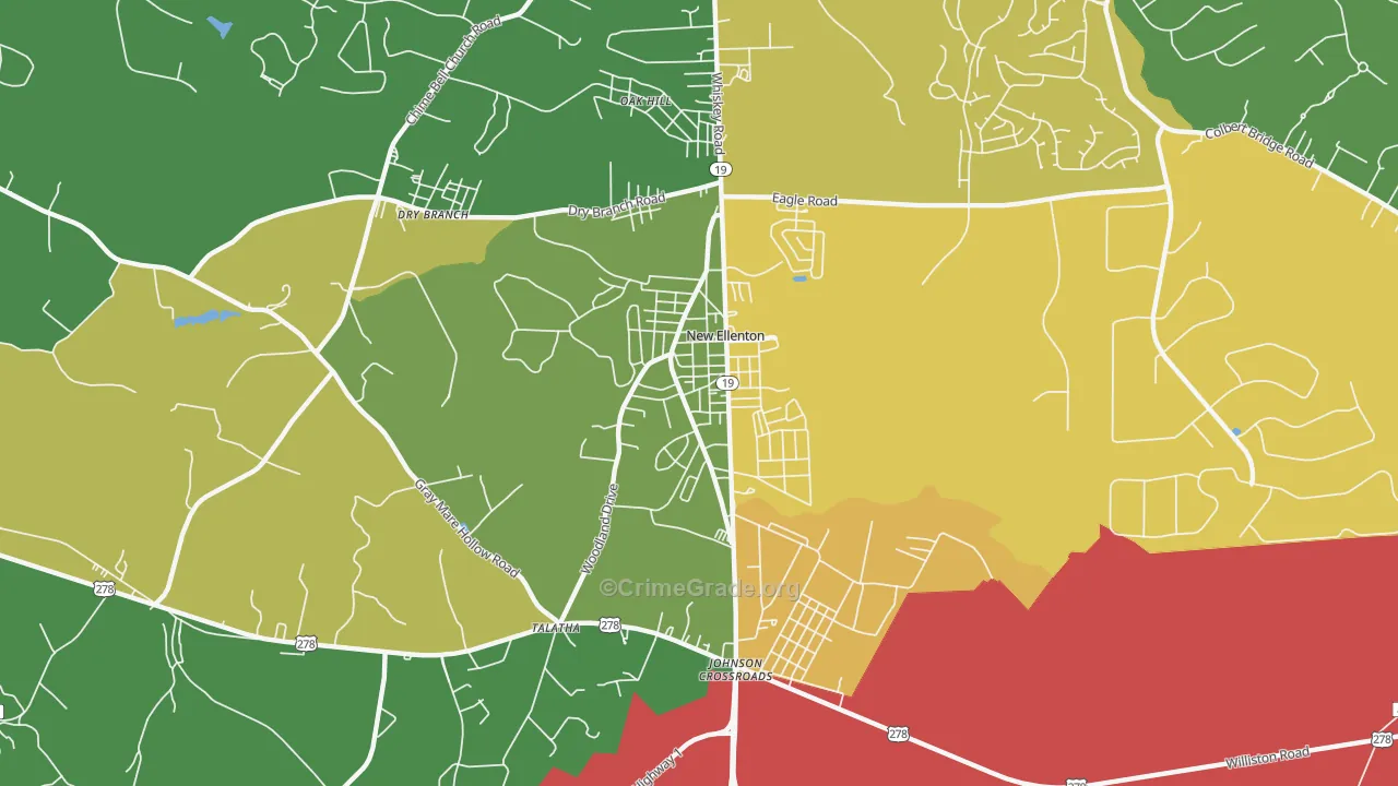 29809, SC Map of Drug-Related Crime Rates