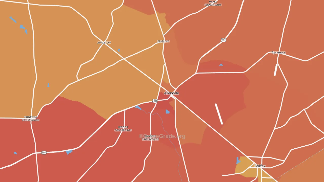 29810, SC Map of Drug-Related Crime Rates