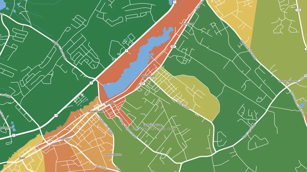 29828, SC Map of Drug-Related Crime Rates