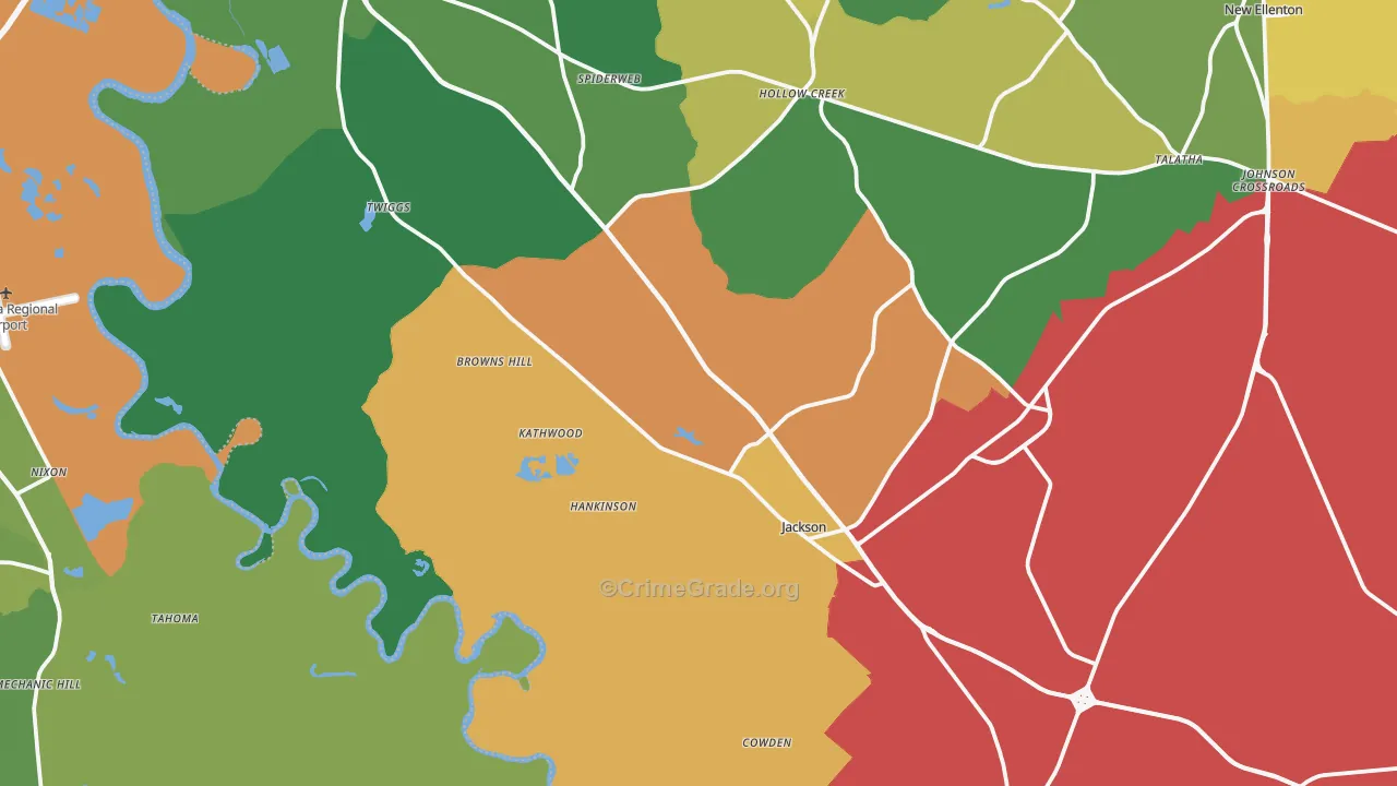 29831, SC Map of Drug-Related Crime Rates