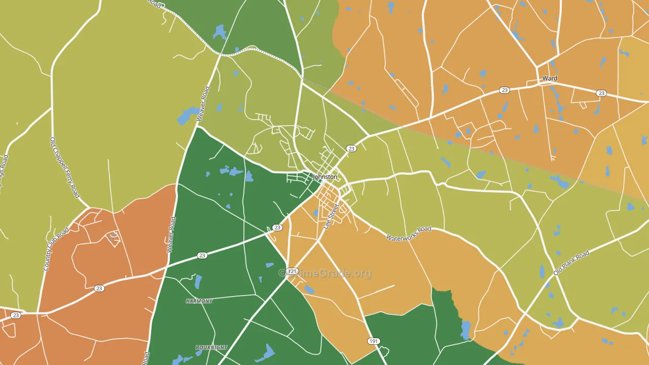 29832, SC Map of Drug-Related Crime Rates