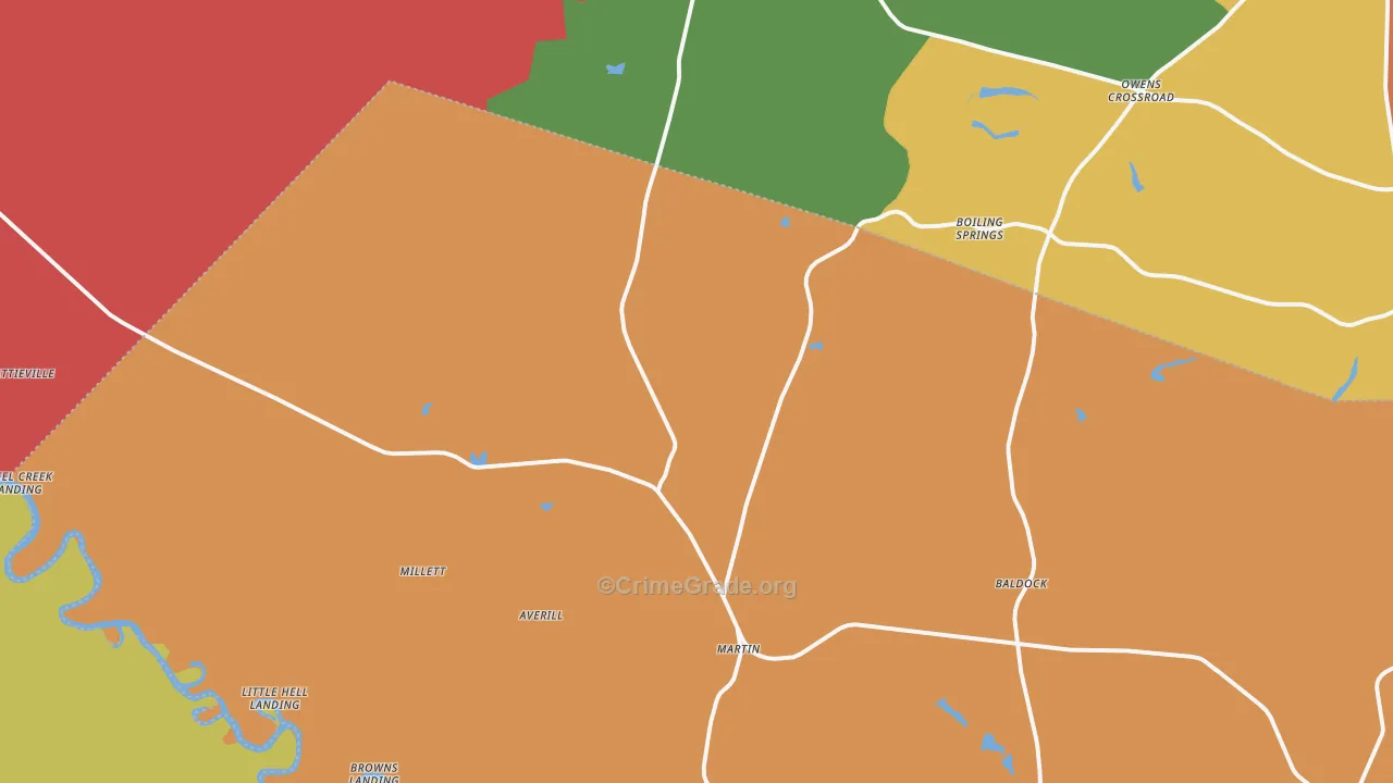 29836, SC Map of Drug-Related Crime Rates