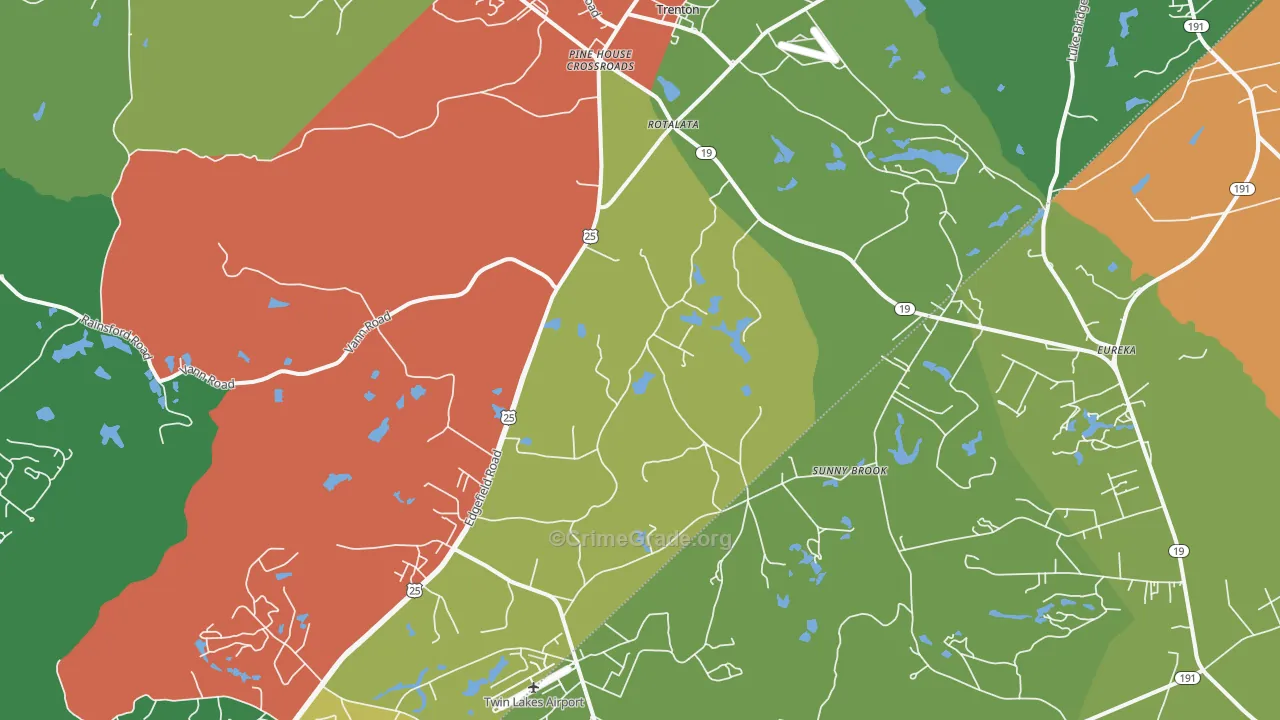 29847, SC Map of Drug-Related Crime Rates