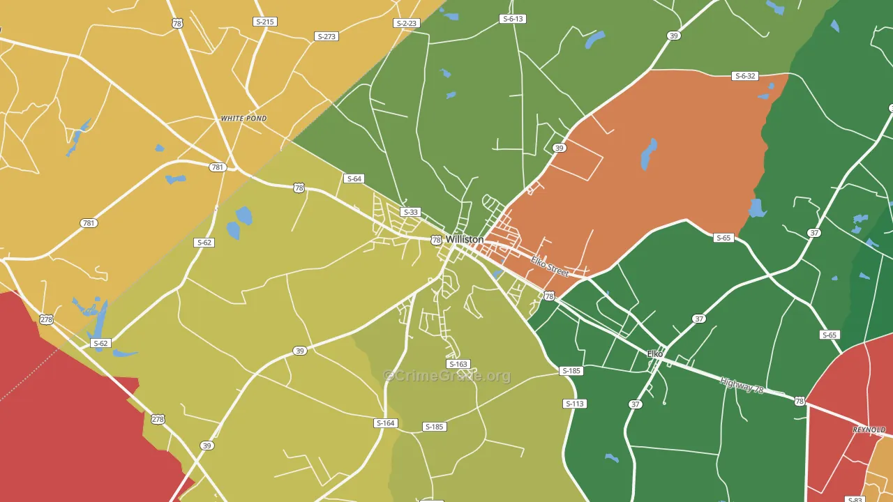 29853, SC Map of Drug-Related Crime Rates