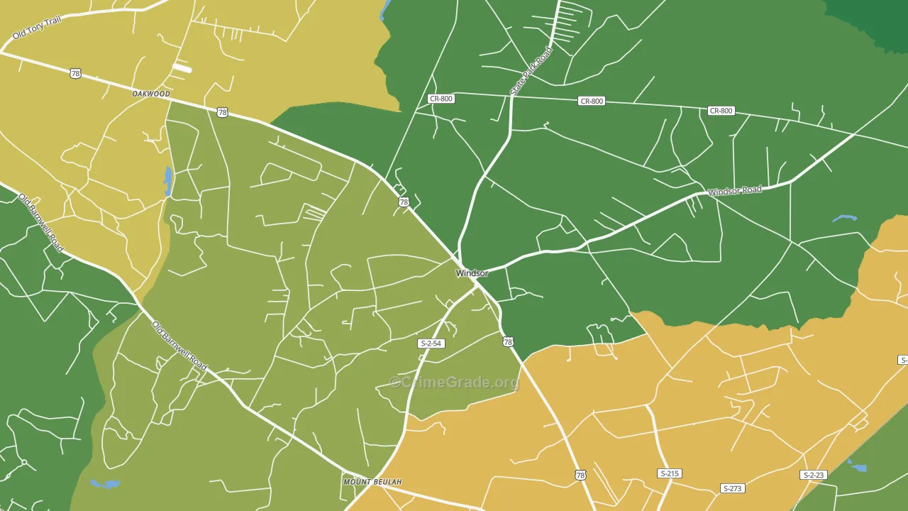 29856, SC Map of Drug-Related Crime Rates