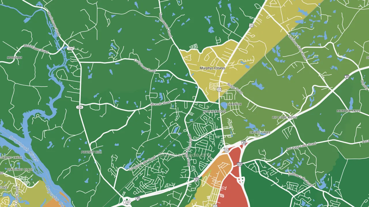 29860, SC Map of Drug-Related Crime Rates