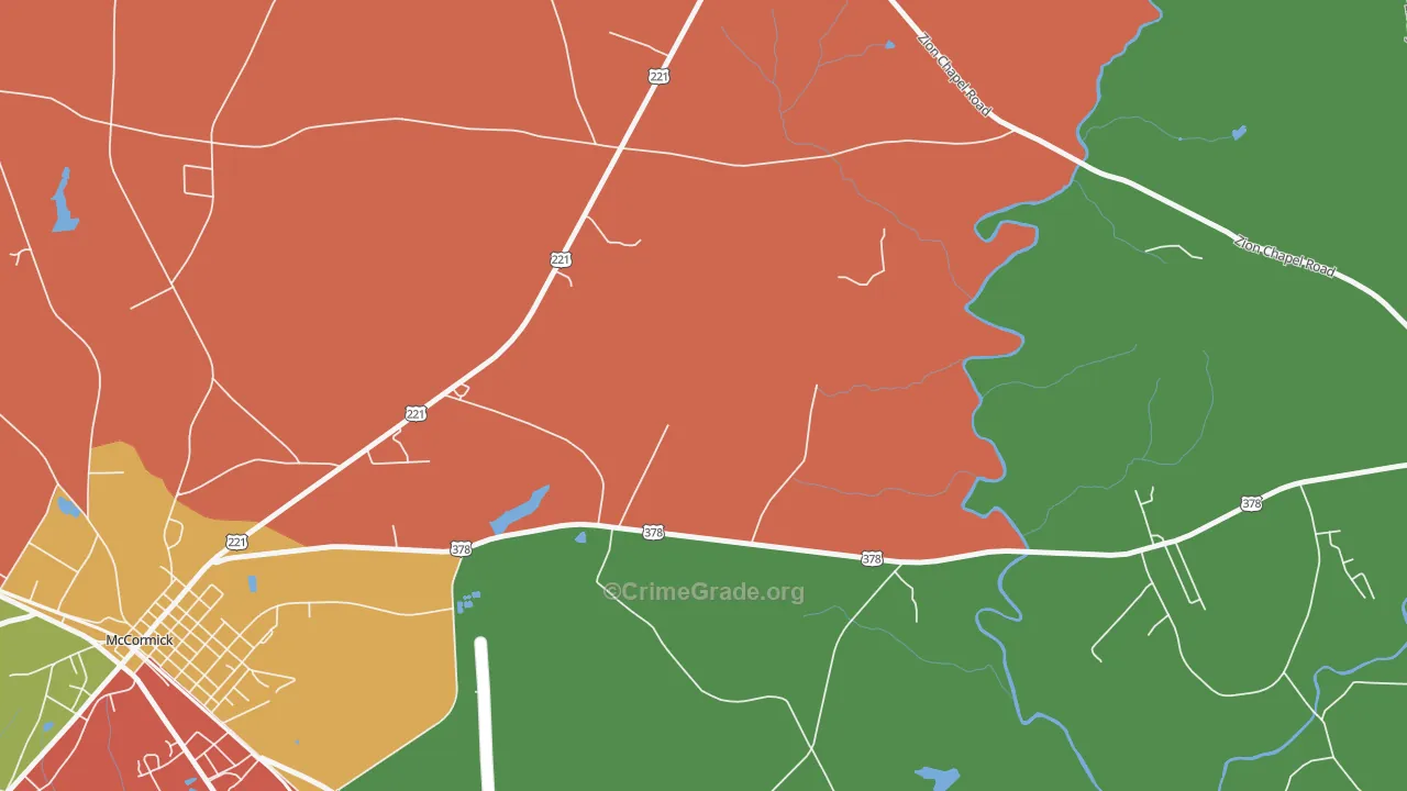 29899, SC Map of Drug-Related Crime Rates