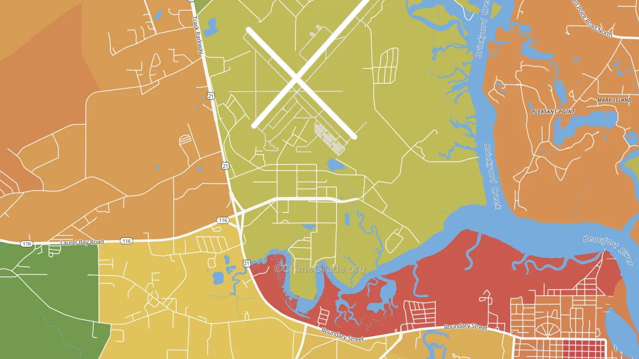 29904, SC Map of Drug-Related Crime Rates
