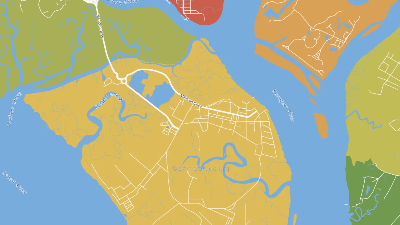 29905, SC Map of Drug-Related Crime Rates