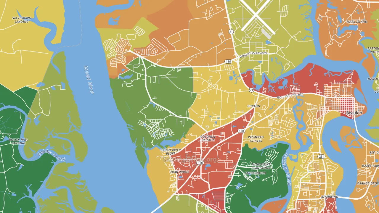 29906, SC Map of Drug-Related Crime Rates