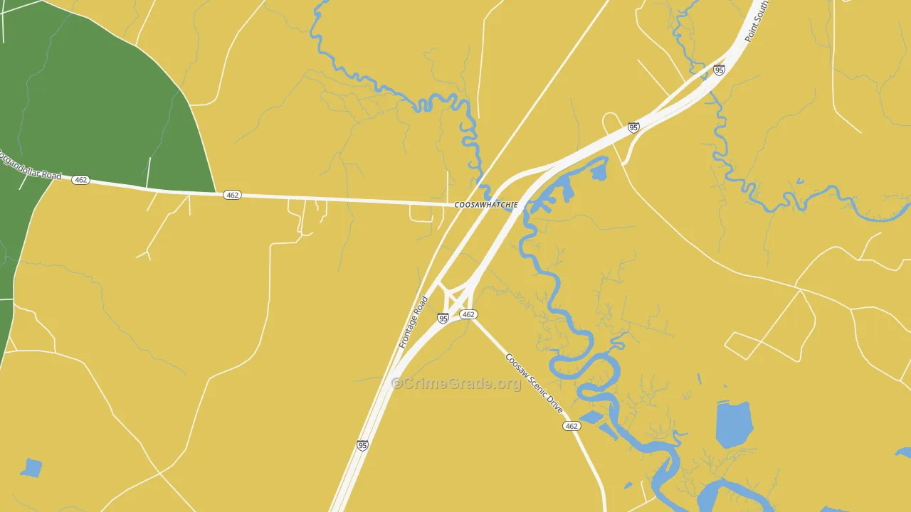 29912, SC Map of Drug-Related Crime Rates