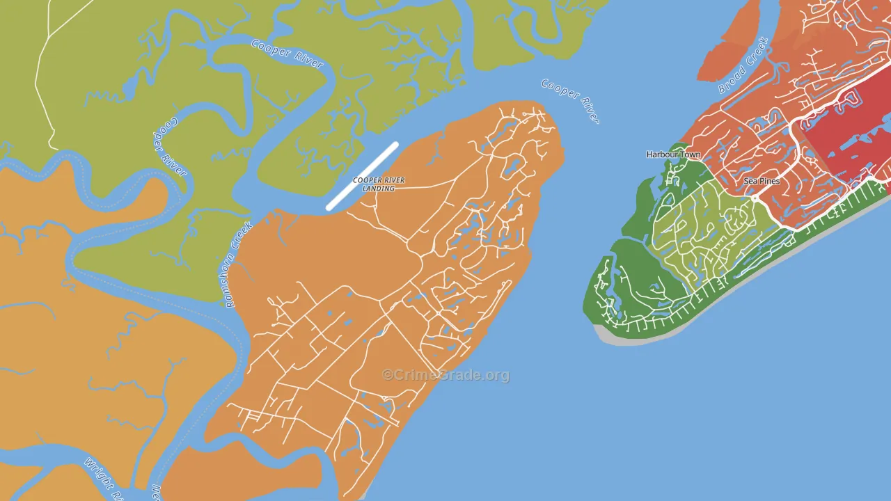 29915, SC Map of Drug-Related Crime Rates