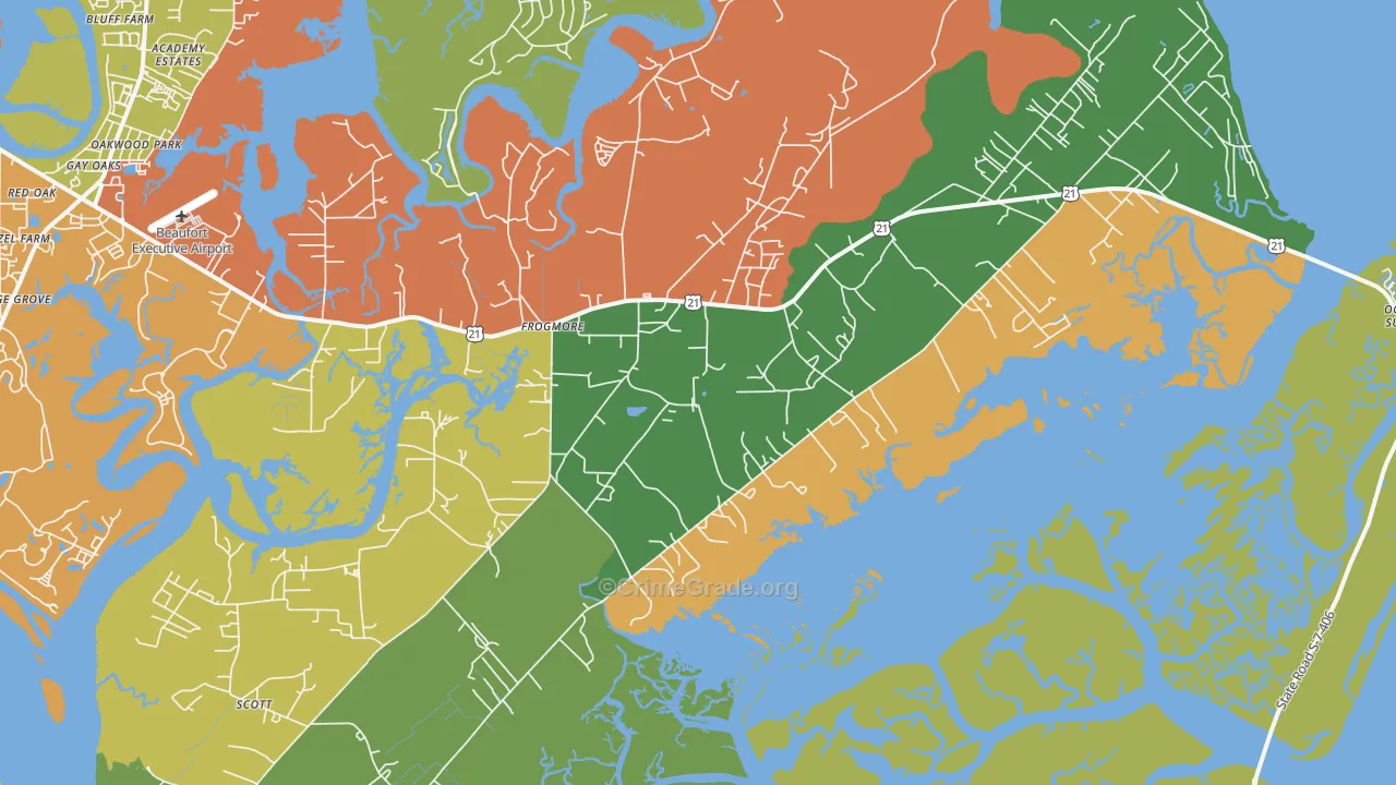 29920, SC Map of Drug-Related Crime Rates