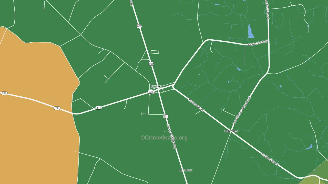 29921, SC Map of Drug-Related Crime Rates