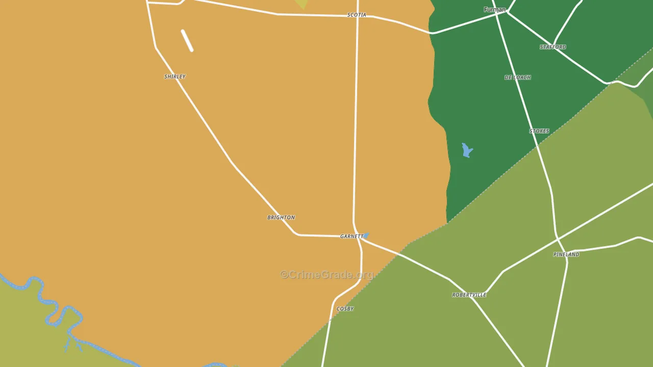 29922, SC Map of Drug-Related Crime Rates