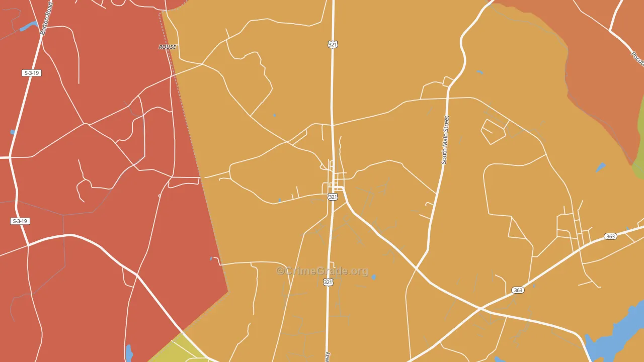 29923, SC Map of Drug-Related Crime Rates
