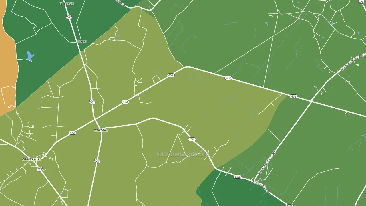 29934, SC Map of Drug-Related Crime Rates