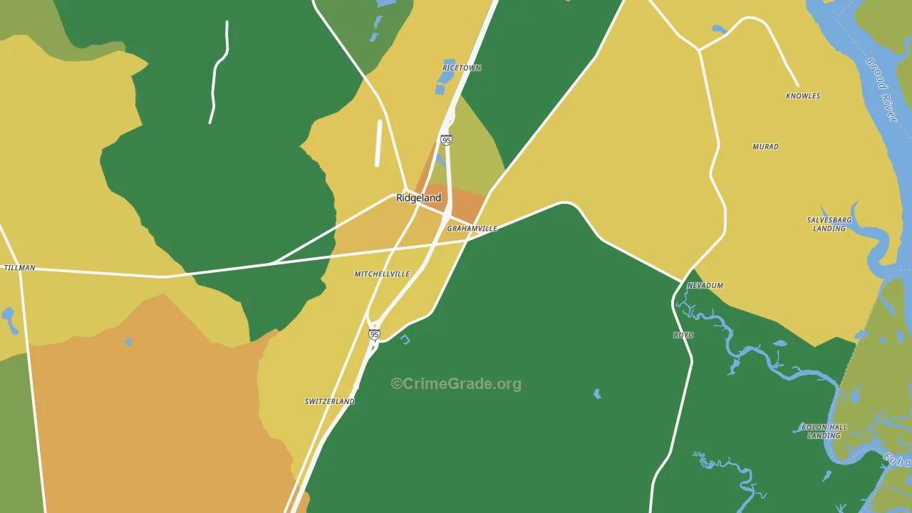 29936, SC Map of Drug-Related Crime Rates