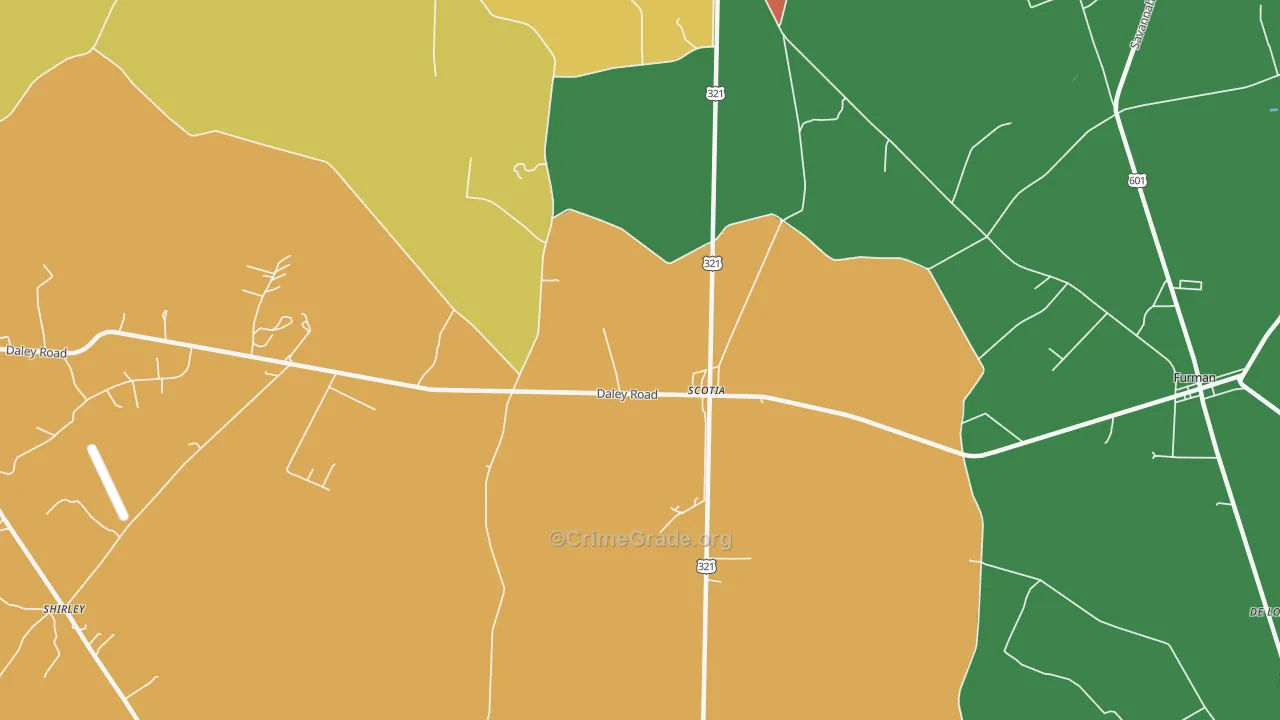 29939, SC Map of Drug-Related Crime Rates